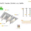 การติดตั้ง ฝ้า Trandar Zivana 25,15 mm. แบบ Baffle